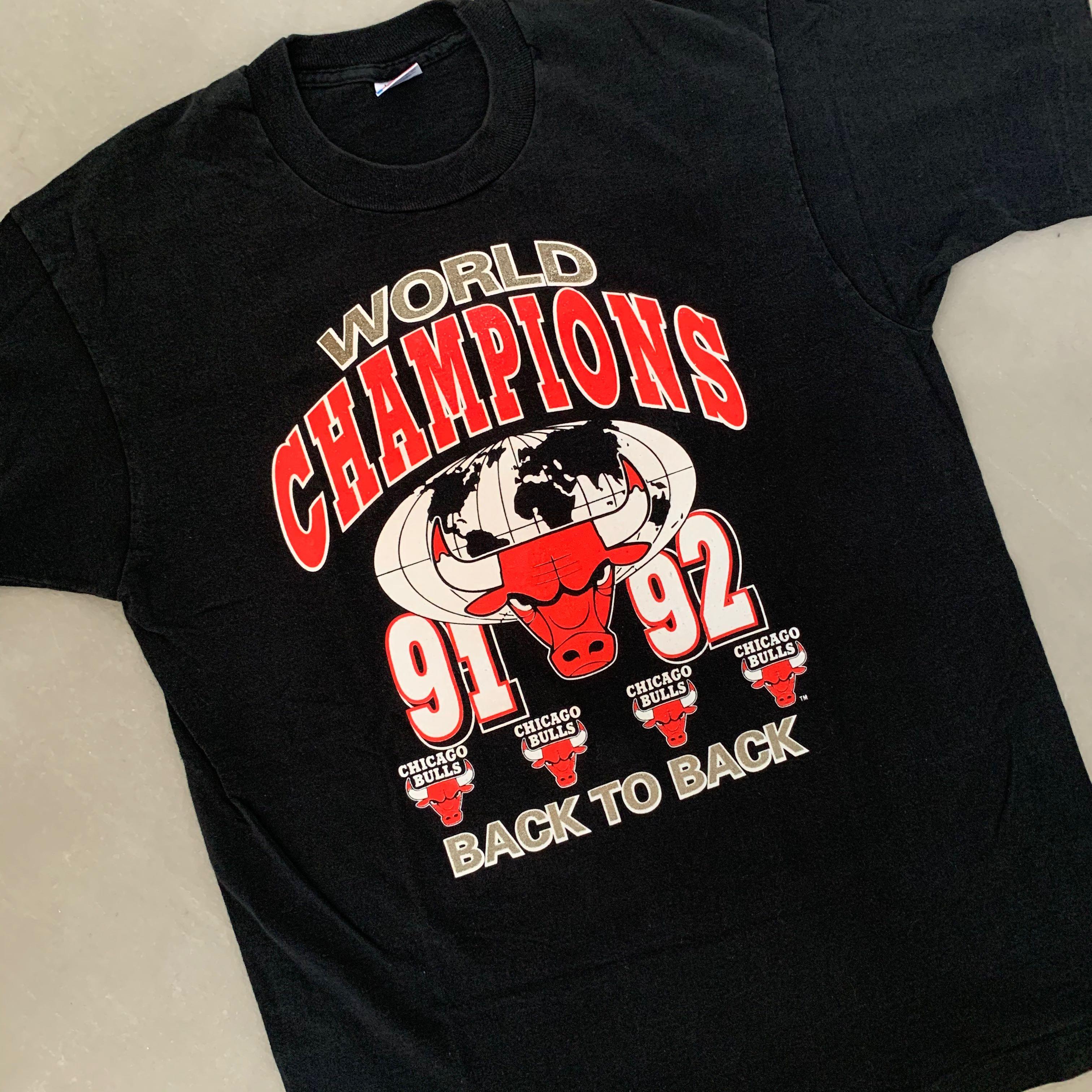 vintage Chicago Bulls championship tee, Men's Fashion, Tops & Sets, Tshirts  & Polo Shirts on Carousell