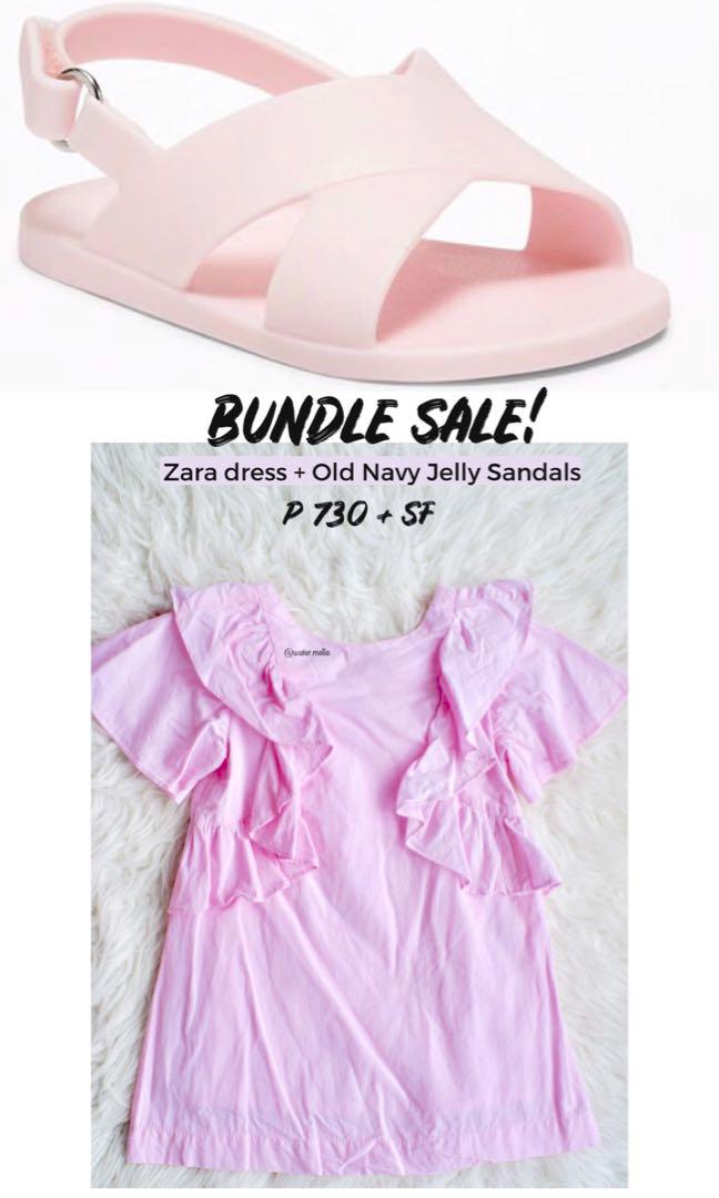 Zara Dress And Old Navy Sandals Bundle Babies Kids Girls Apparel 4 To 7 Years On Carousell