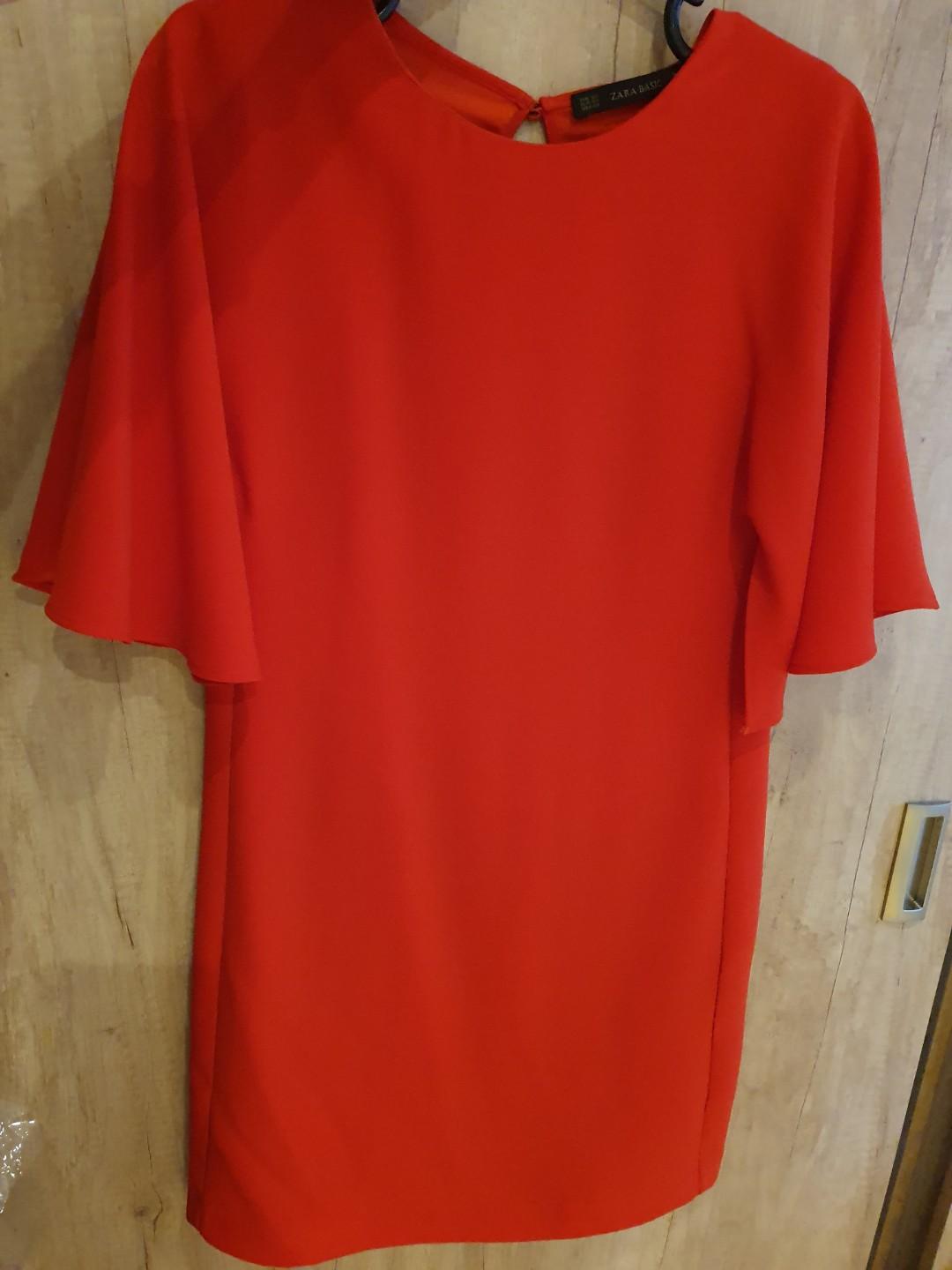 Zara red Cape dress