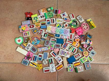 Erasers new and old to give away