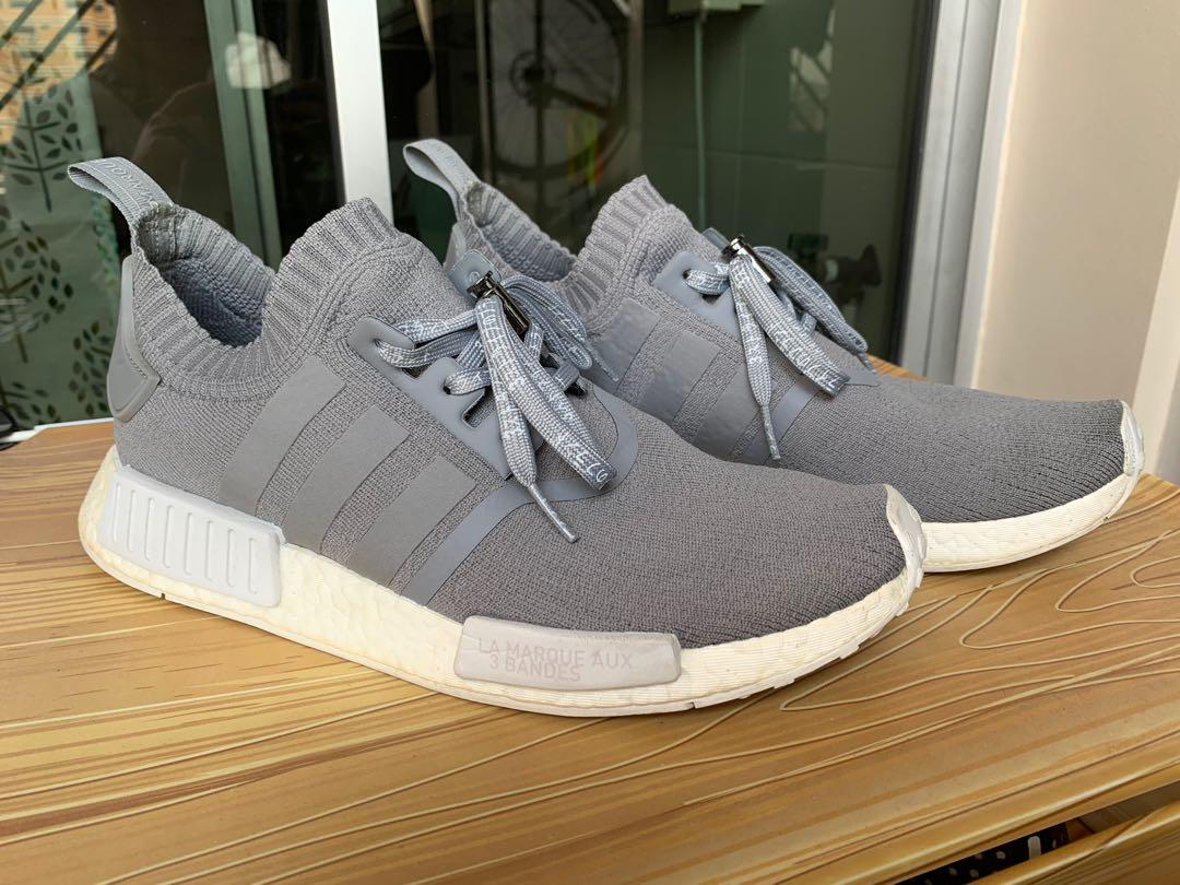 Adidas nmd r1 primeknit grey three top
