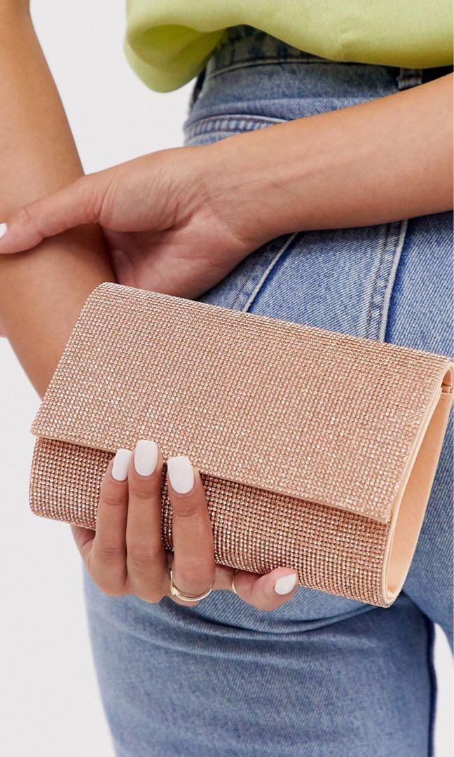 Aldo rose gold clutch Women s Fashion Bags Wallets Clutches