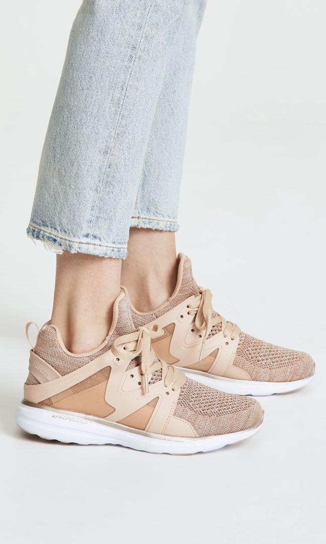 APL Athletic Propulsion Lab rose gold sneakers