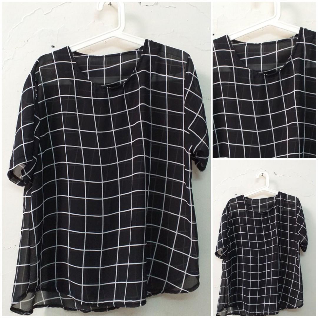 Blouse Bangkok Bahan Chiffon Big Size Ld 120 Women S Fashion