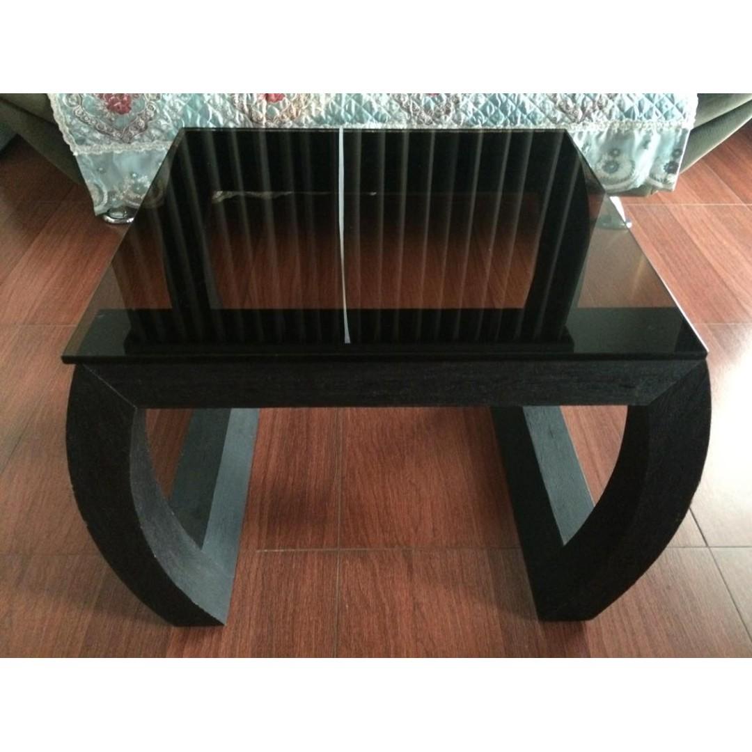 Center Table Furniture Product Square Wooden Glass Center Table Home Furniture Furniture Fixtures Tables Chairs On Carousell