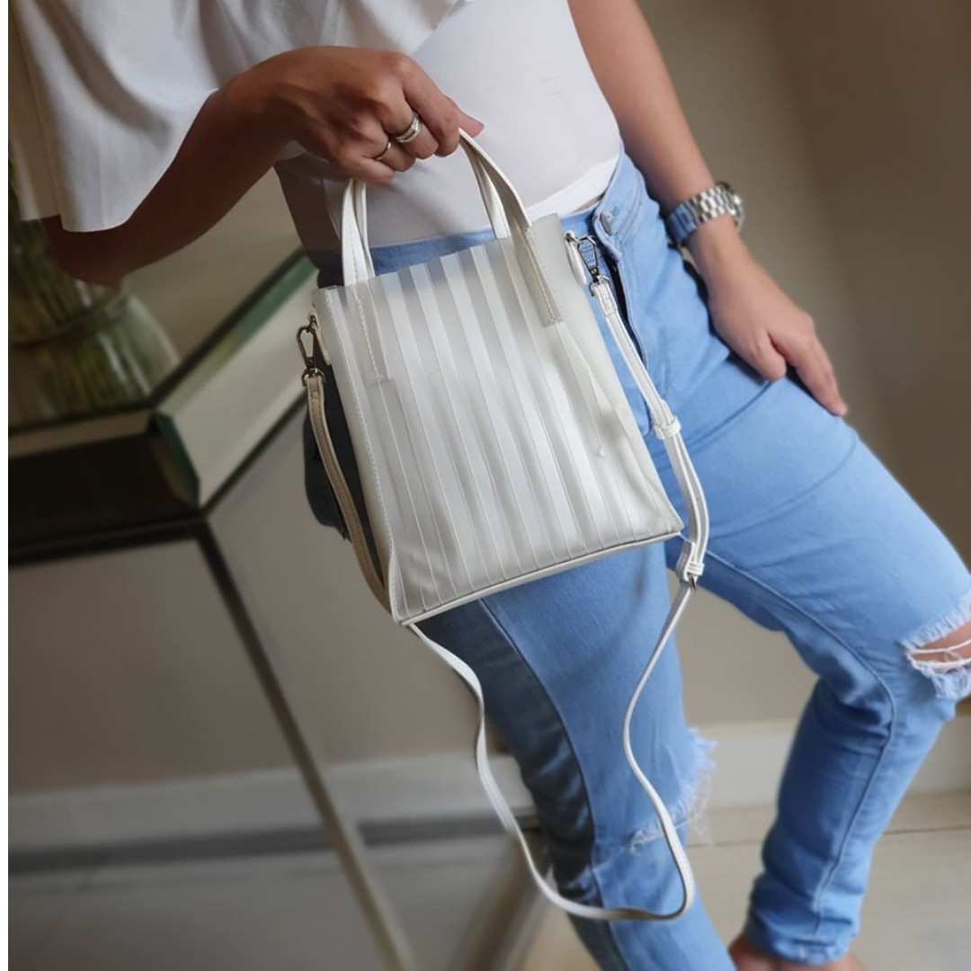 Charles and keith translucent tote bag best sale