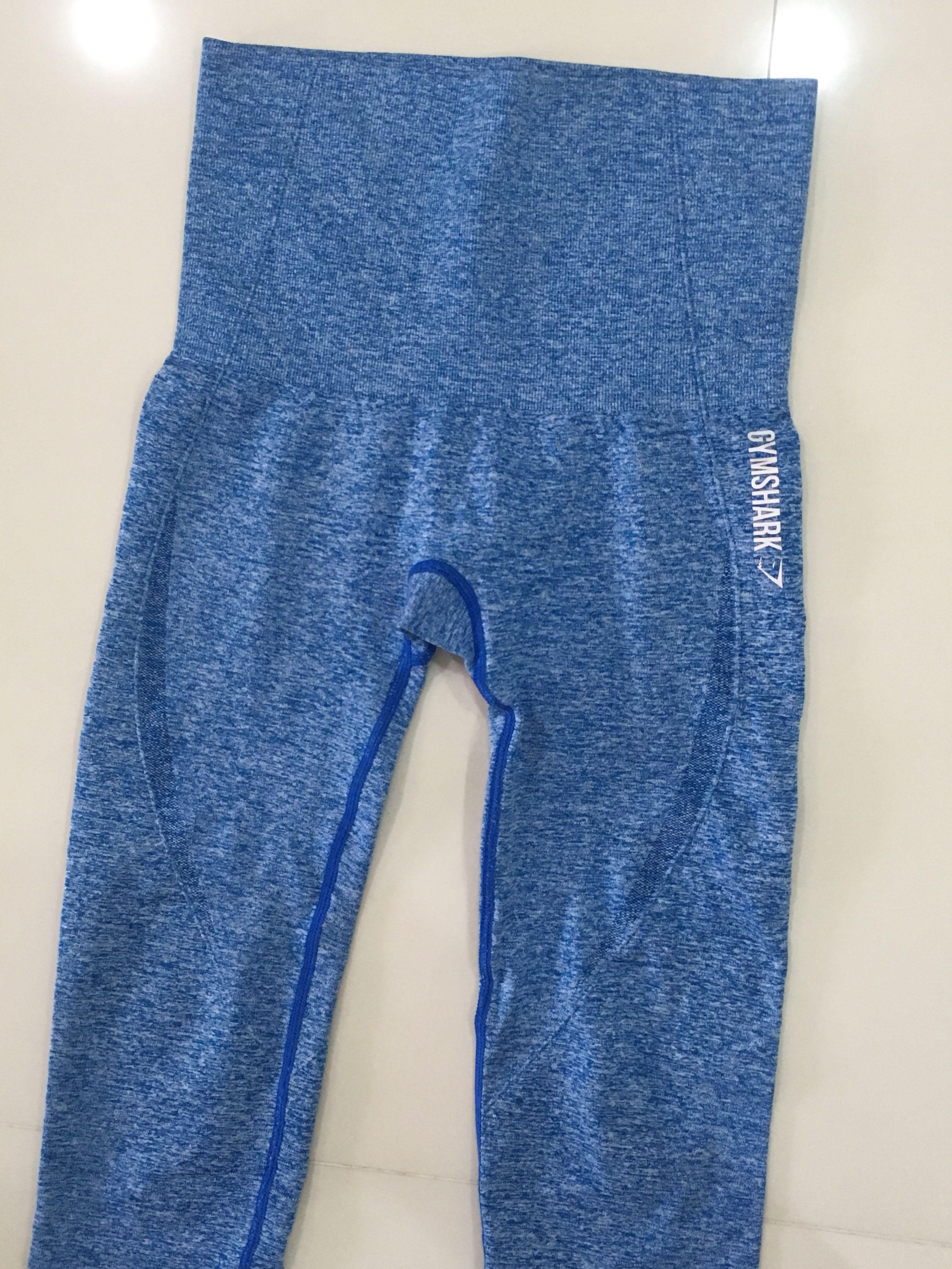 Gymshark Authentic high Waisted Seamless Leggings Blueberry Marl XS Women s Fashion Activewear on Carousell