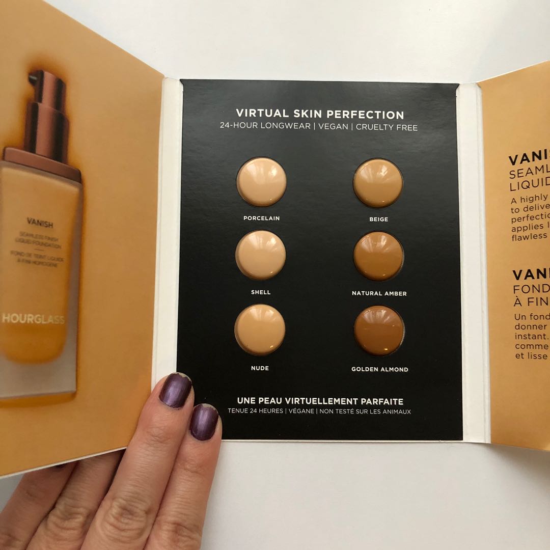 Hourglass Seamless Finish Liquid Foundation Sample Card Beauty
