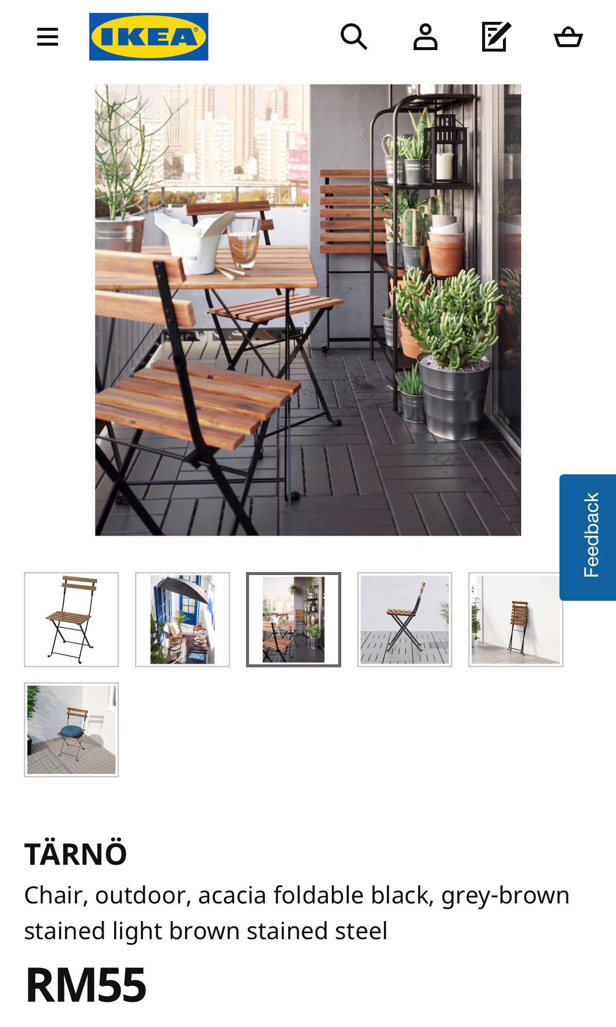 Ikea Tarno Sturdy Outdoor Chair, Furniture & Home Living, Outdoor