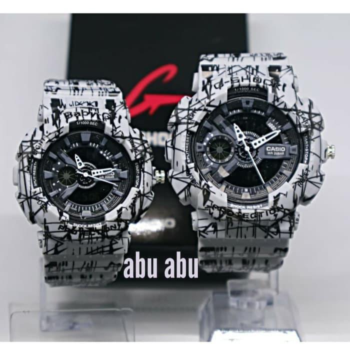 Jam Tangan Couple Casio G Shock Ga 110 Motif Batik Putih Fesyen Pria Jam Tangan Di Carousell