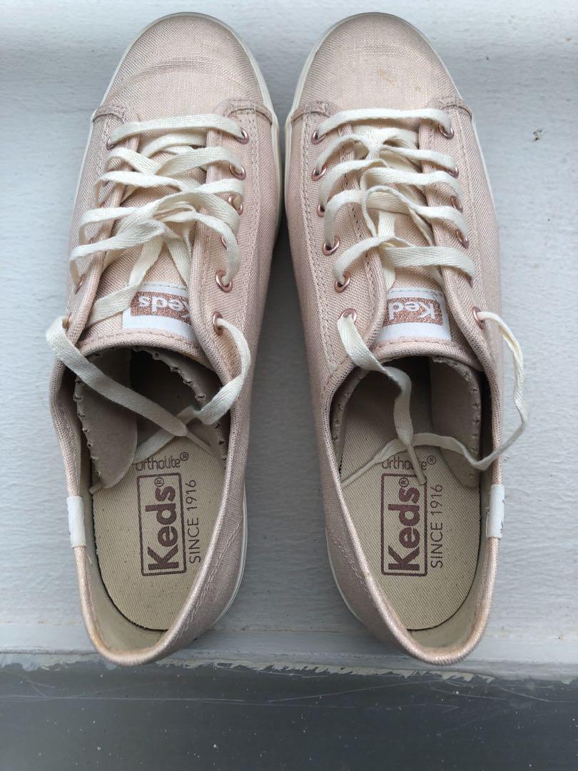Keds triple kick metallic linen online