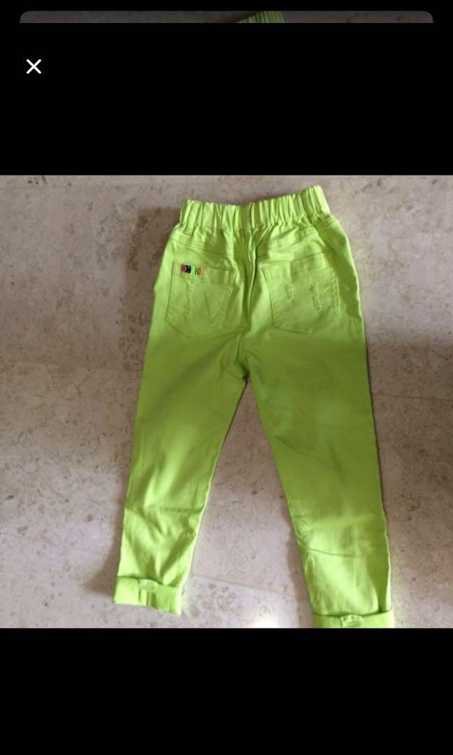 bright green jeans