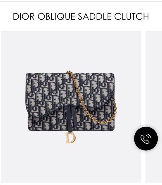 dior oblique saddle clutch