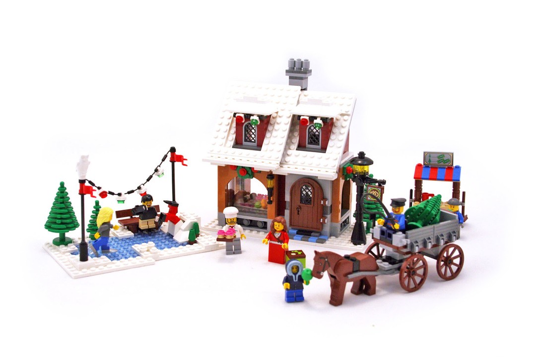 winter village bakery lego