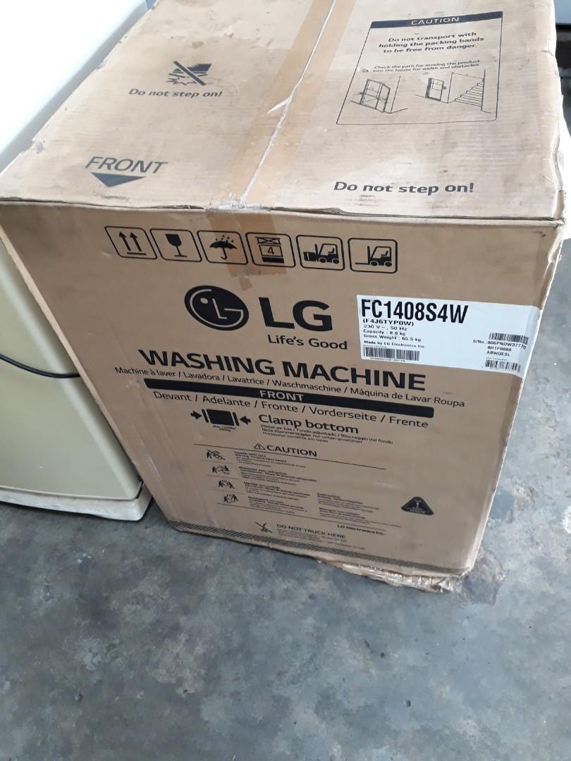 Lg 8kg DD lNVERTER front load Washing Machine FC1408S4W, TV & Home