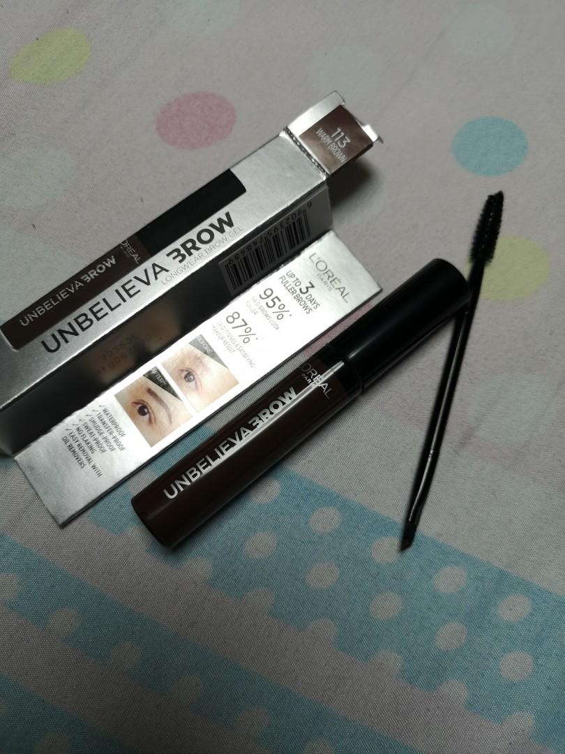 Loreal Unbelivabrow 113 (Category: Face Care) located in Pasay City. Submitted by audrengm (Listing ID 259322665, Image 3). Description: Orig price:500 php Used once only Color is too dark for me #sweldo7.