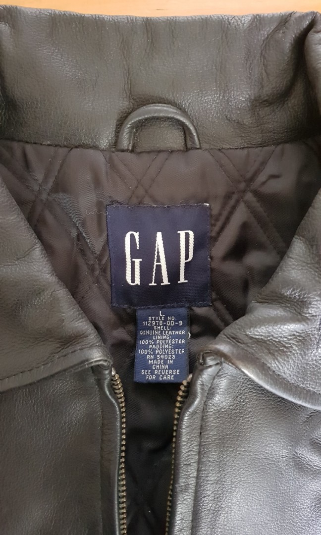 Gap leather top jacket rn 54023