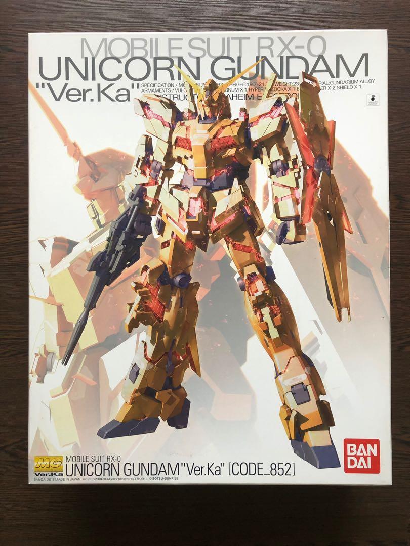 Bandai MG 1/100 Mobile Suit RX-0 Code 852 Hong Kong Unicorn Gundam Version Ka HK 