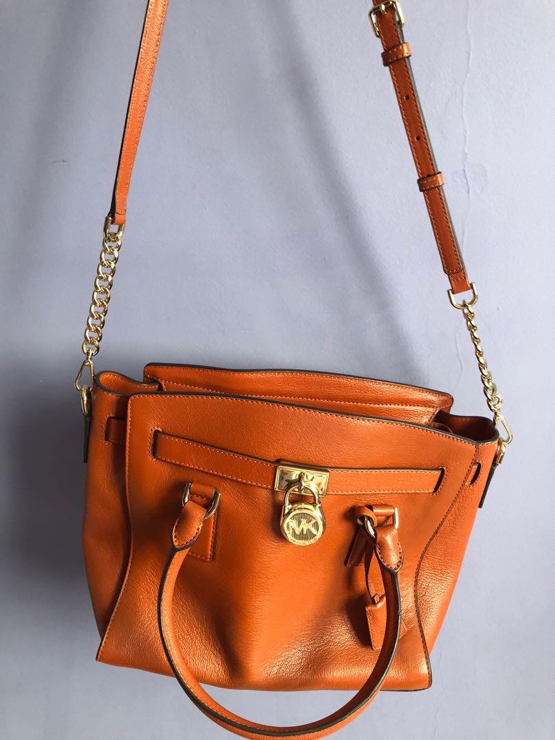 Michael Kors Hamilton Orange Bag, Women's Fashion, Bags & Wallets,  Cross-body Bags on Carousell