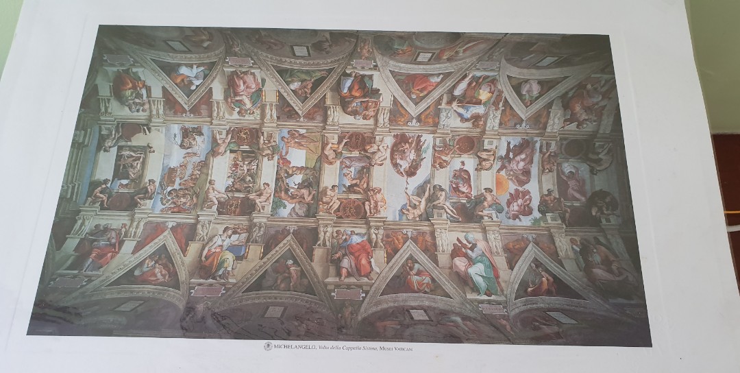 Michelangelo Volta Della Cappella Sistina Vintage Collectibles Stamps Prints On Carousell