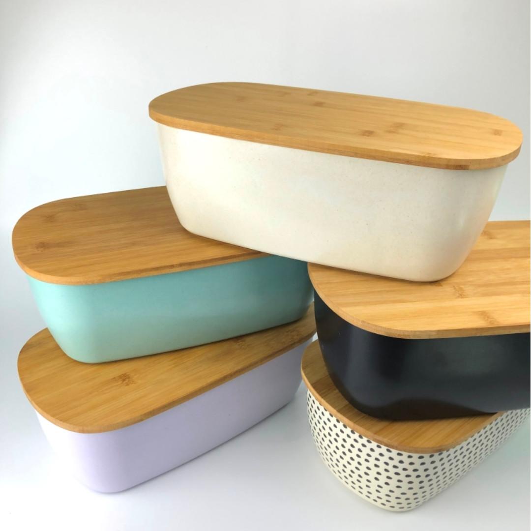 Multipurpose Storage Bin With Bamboo Lid