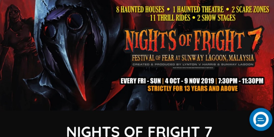 Night Of Fright 7 Nof7 Sunway Lagoon 4oct 9nov 2019 Tickets Vouchers Event Tickets On Carousell