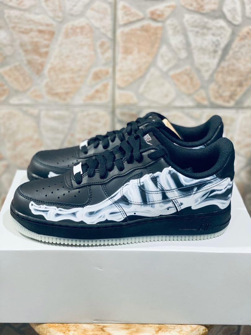 black skeleton air force 1