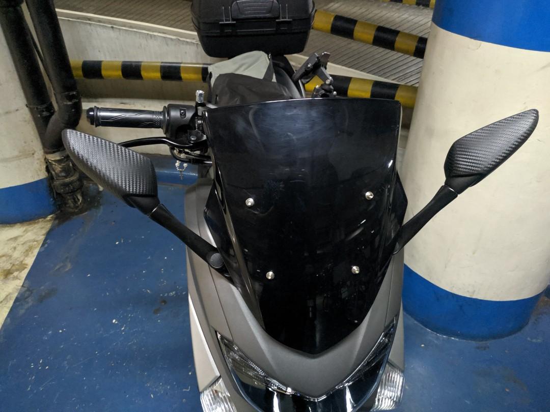 NMAX R25 Side Mirror With Bracket Medium Stem, Motorbikes, Motorbike