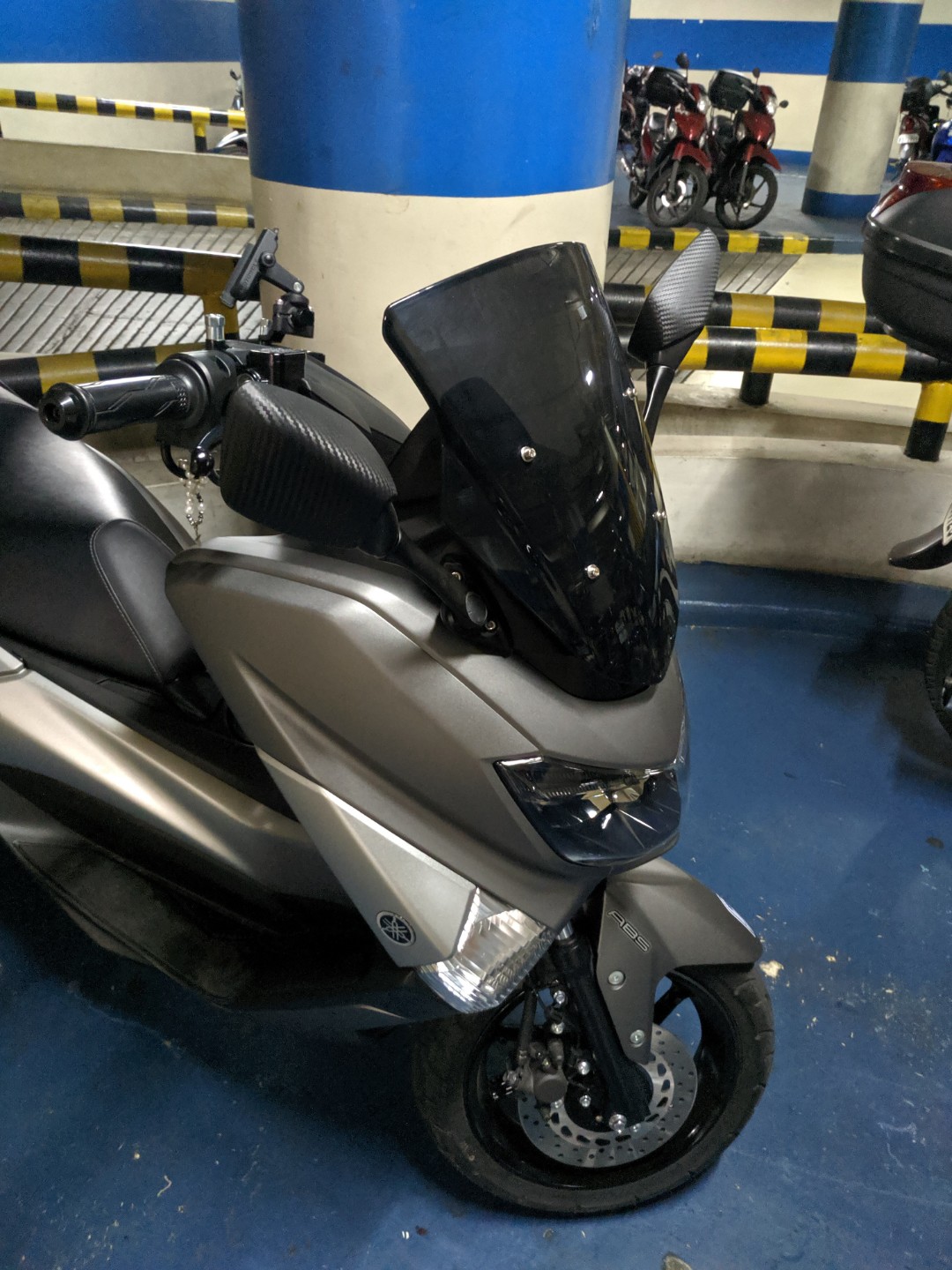 NMAX R25 Side Mirror With Bracket Medium Stem, Motorbikes, Motorbike