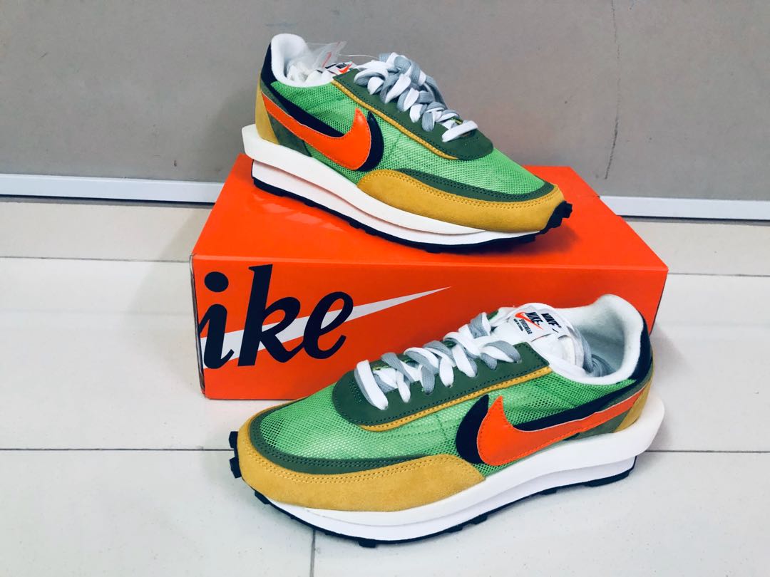 Nike x Sacai Waffle Green Men s Fashion Footwear Sneakers