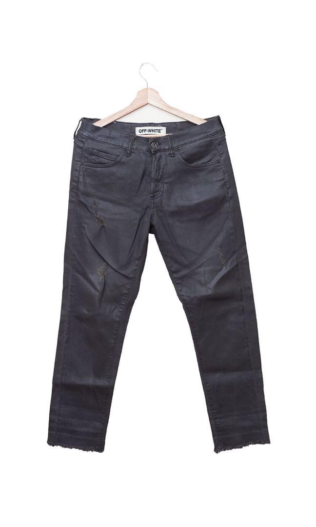 distressed cut off jeans