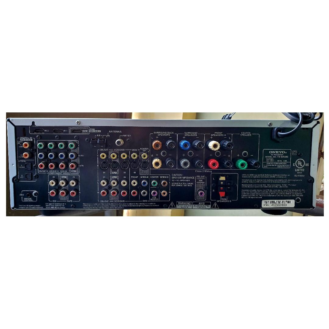 Onkyo 7.1 TXSR505 7.1 with Onkyo 5.1 Speakers., Audio, Soundbars
