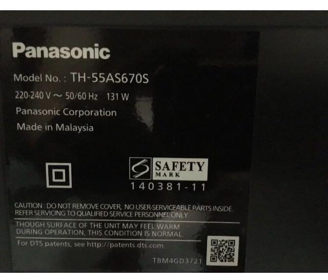Panasonic VIERA AS670 Series TH-55AS670 3D SMART LED TV, 55 inch (139. –  Authorized Seller