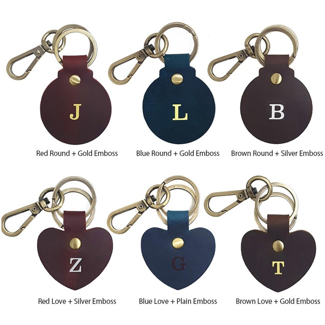 Personalised Calf Leather Keychain Tag, Hobbies & Toys, Stationery