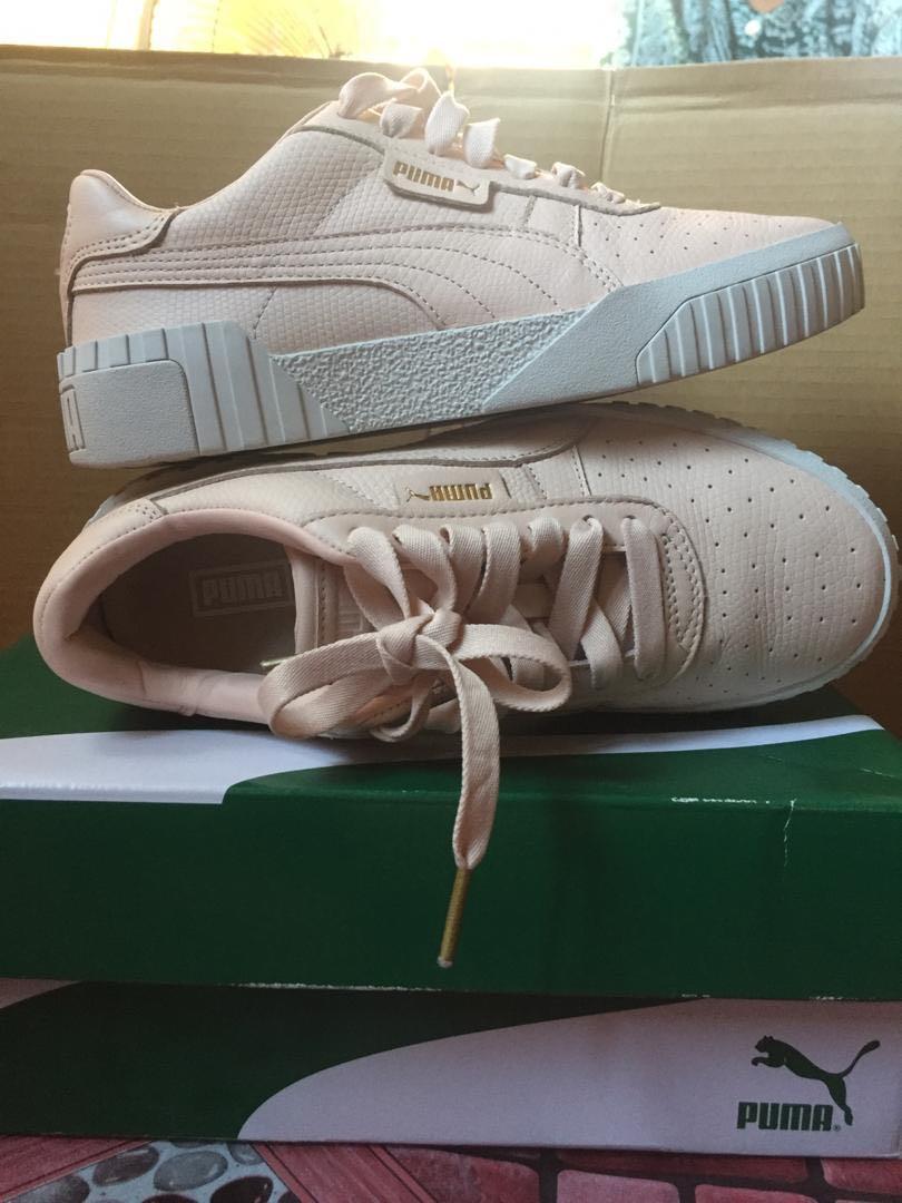Puma cali emboss cream trainers 2025