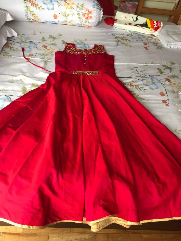 Girls red dress size 14 hot sale