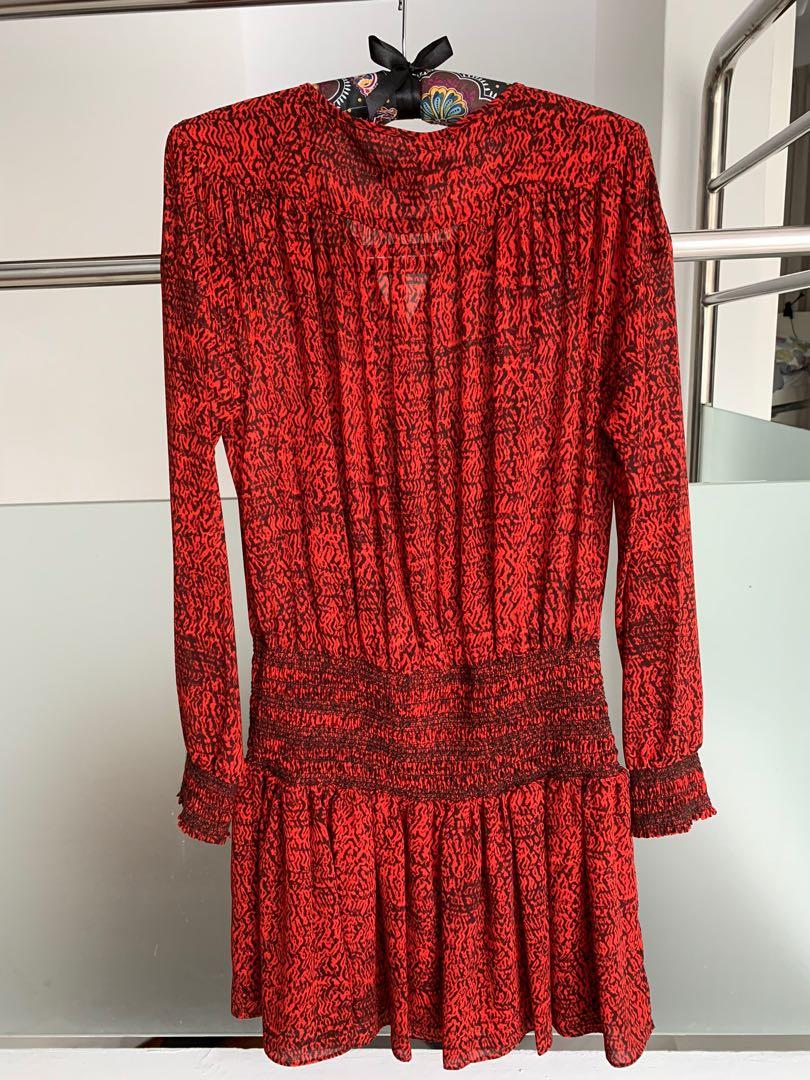 mk red dress