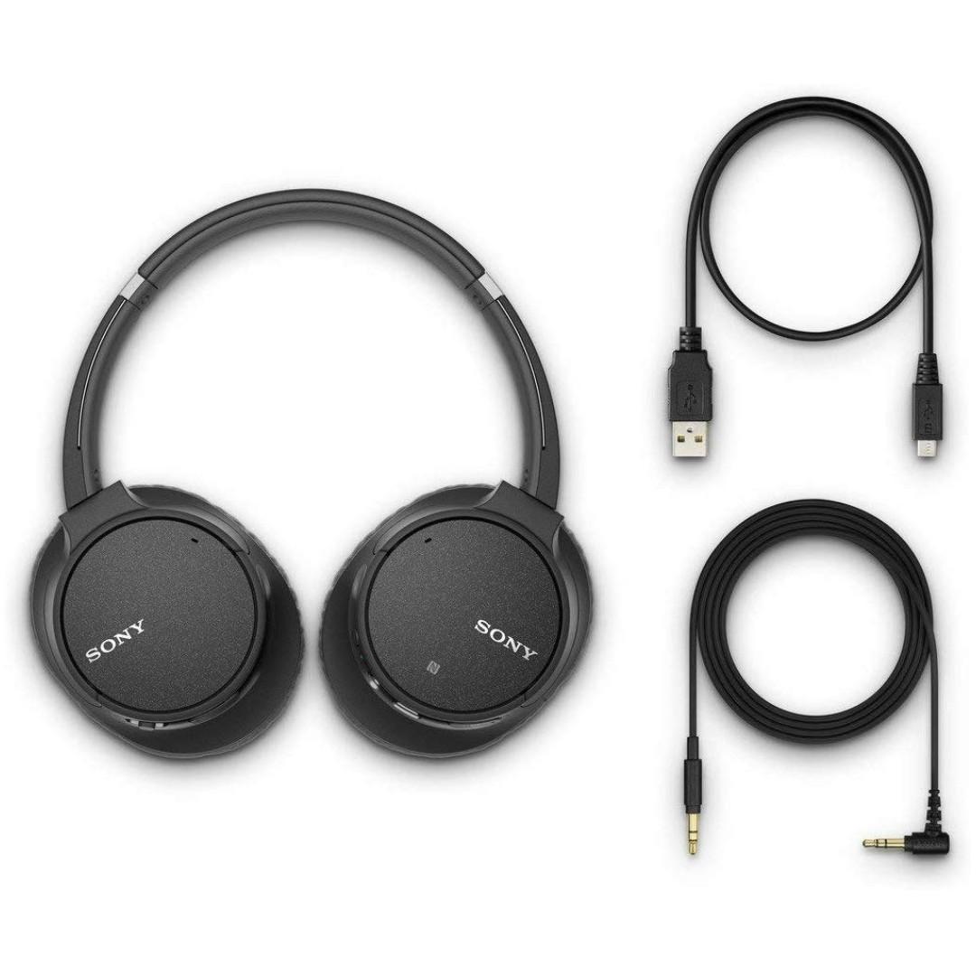 Sony WHCH700N Wireless Noise Canceling OvertheEar Headphones Black