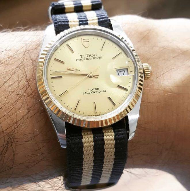 Gold watch on nato strap sale