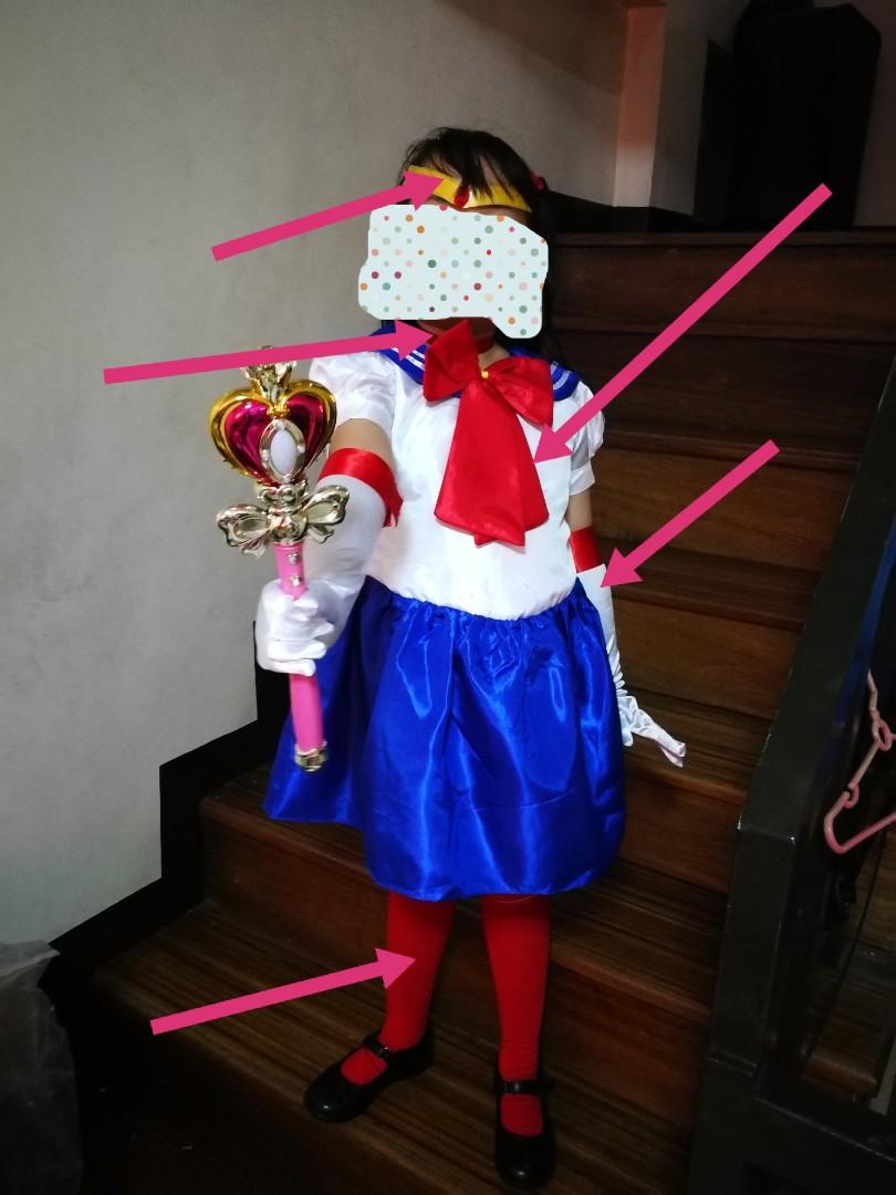 Used Sailor Moon Girl's Costume 6-8yo, Babies & Kids, Babies