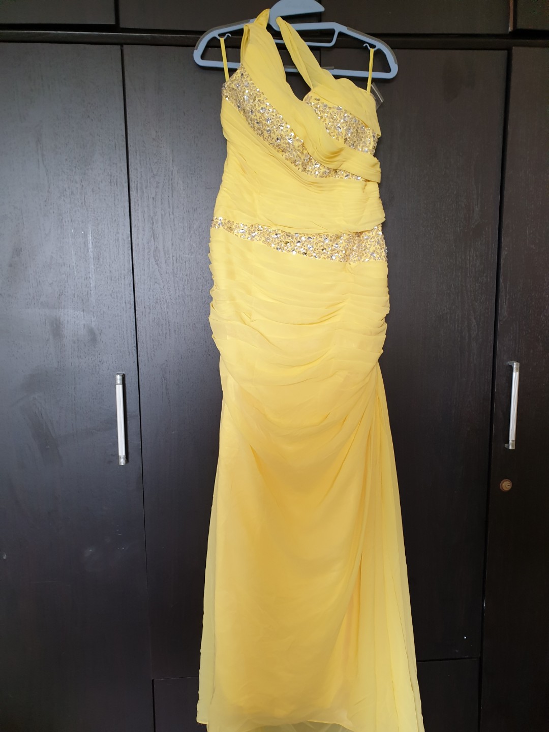 Yellow wedding gown, Women's Fashion, Dresses & Sets, Evening dresses