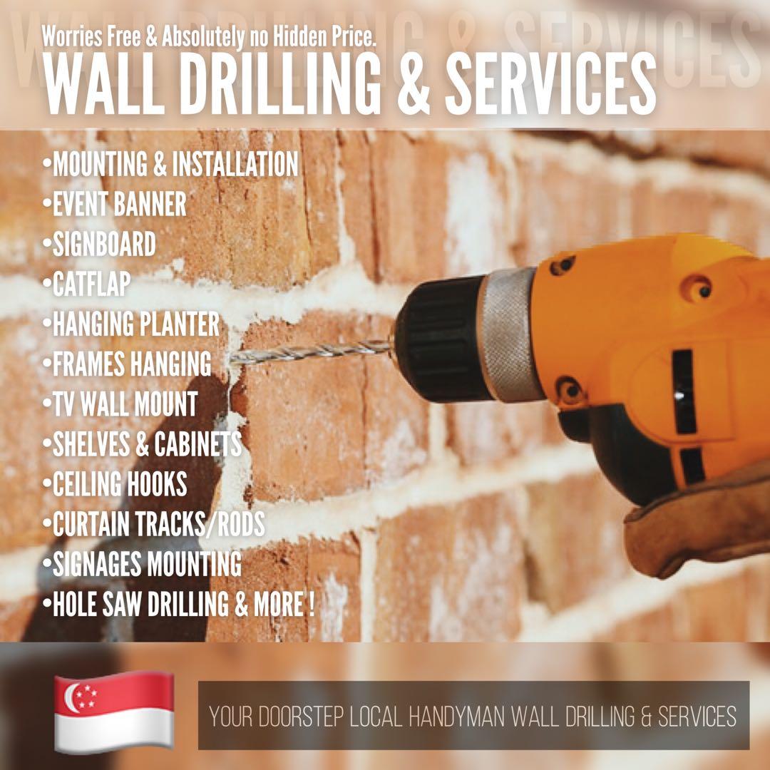 Your Doorstep Local Handyman Wall Drilling Services Installing