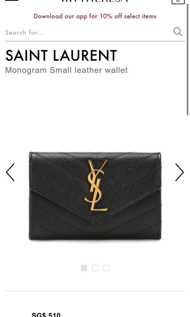 saint laurent small monogram wallet