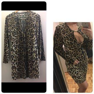 Sexy cheetah dress size M/L
