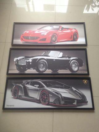 Framed Poster assorted cars