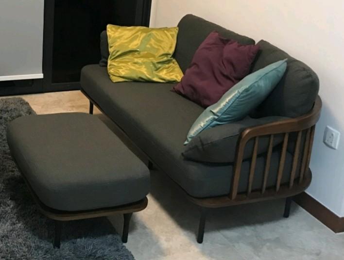 2 Seater Plus Ottoman From Castlery Like New Furniture Sofas On Carousell