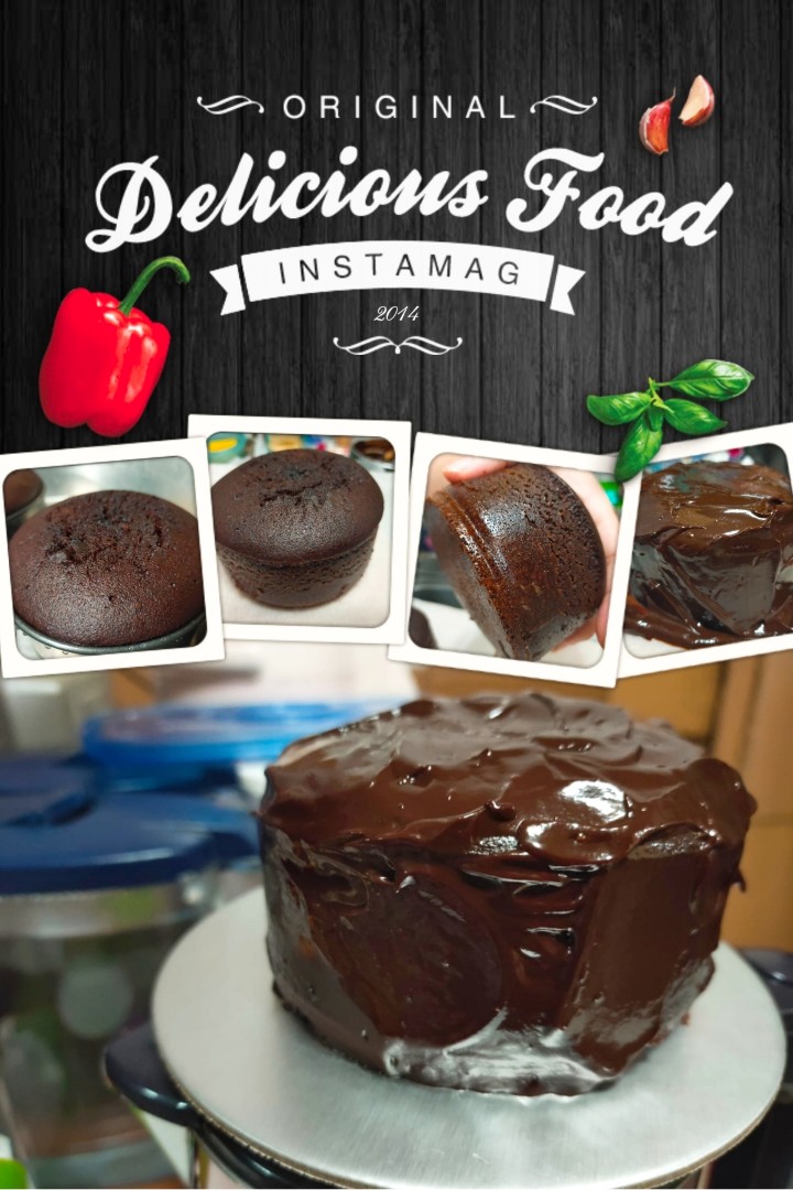 4" Steamed Moist Chocolate Cake, Food & Drinks, Homemade Bakes on Carousell