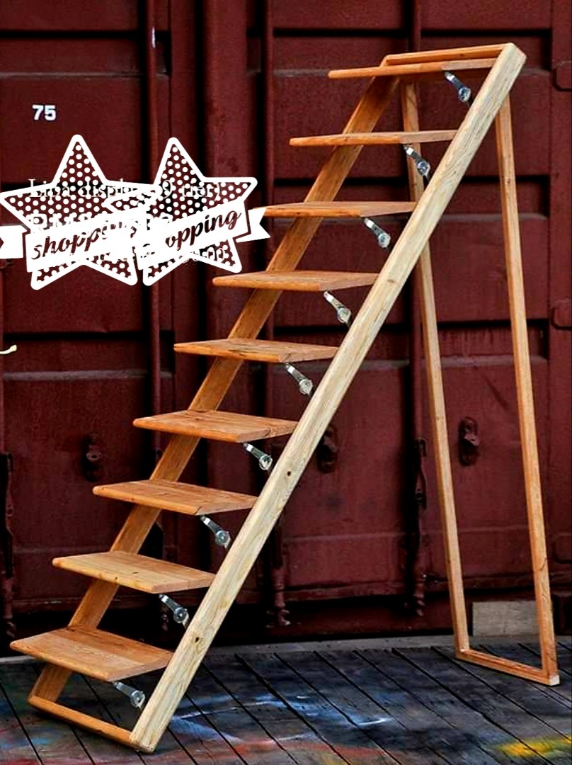 9 Tier Wooden Ladder Display, Furniture & Home Living, Home Decor ...