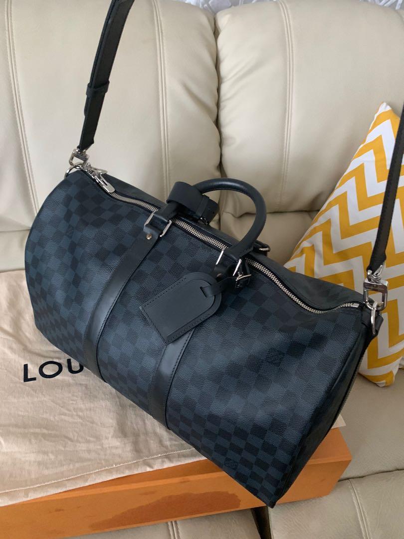 3D model Louis Vuitton Bag Keepall Bandouliere 45 Damier Cobalt VR / AR /  low-poly