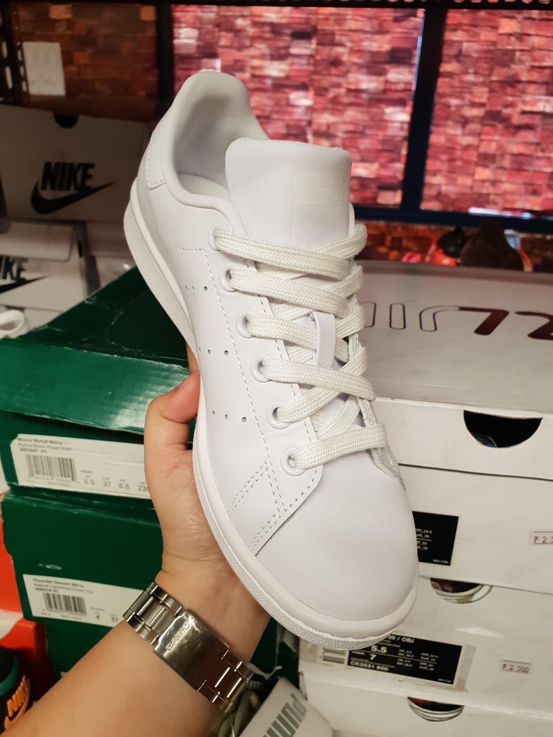 all white stan smith grade school